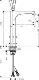 Einhebel-Waschtischmischer mit Pingriff für Aufsatzwaschtische, Anschlussleitungen und Ablaufgarnitur, Design von AXOR, in Chrom-Ausführung.